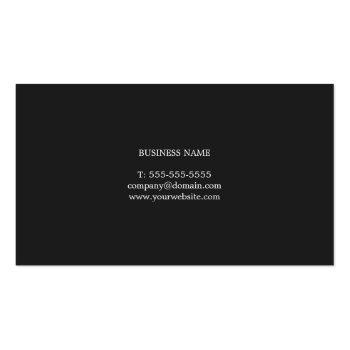 Small Modern Elegant Black White Printed Kraft Paper Business Card Back View