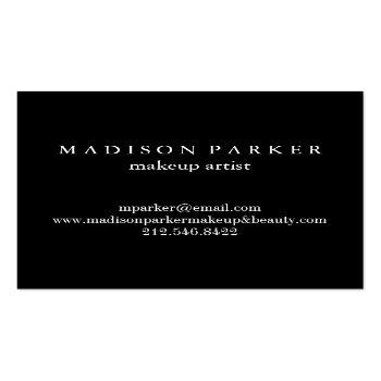 Small Modern Elegant Champagne Abstract Beauty Stylist Square Business Card Back View