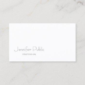 modern elegant minimalist design sophisticated business card