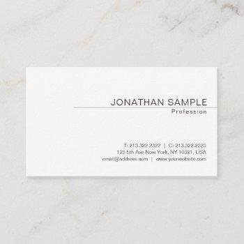 modern elegant minimalist design trendy plain business card