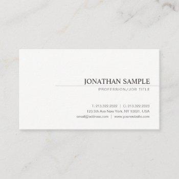 modern elegant minimalistic professional plain business card