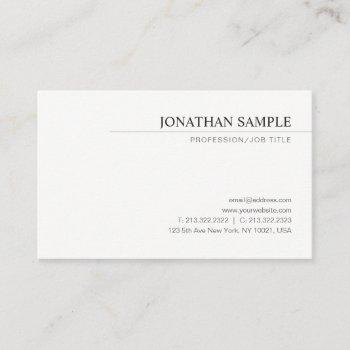 modern elegant minimalistic simple design template business card