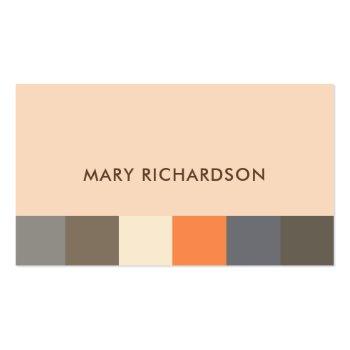 Small Modern Elegant Nature Colors Pattern Professional Business Card Front View