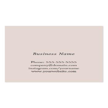 Small Modern Elegant Pastel Stripes Interior Designer Square Business Card Back View