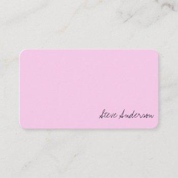 modern elegant professional blush pink business card