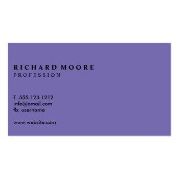 Small Modern Elegant Professional Plain Business Card Back View