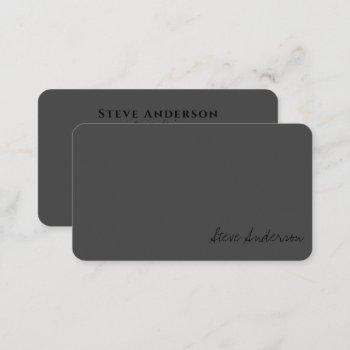 modern elegant professional plain grey  business card