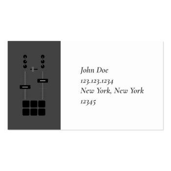 Small Modern Elegant Professional Two-tone Dj Business Card Back View
