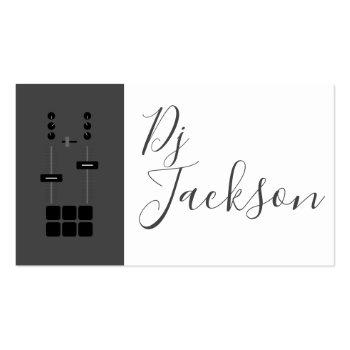 Small Modern Elegant Professional Two-tone Dj Business Card Front View