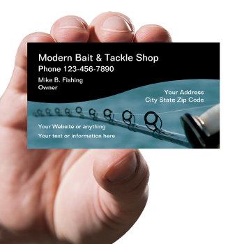 modern fishing theme business card