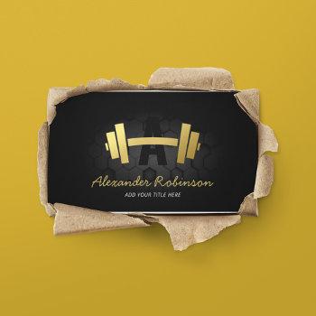 modern fitness bodybuilding business card