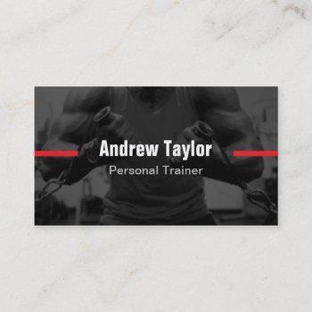modern fitness training personal trainer business card
