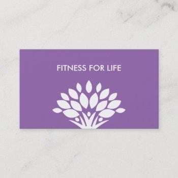 modern fitness trendy business cards
