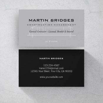 modern general construction business card
