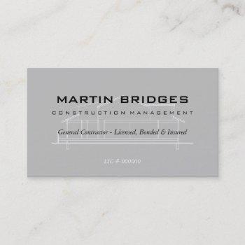 modern general construction business cards