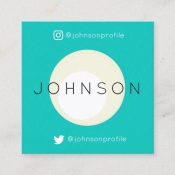 modern geometric style with qr code square business card