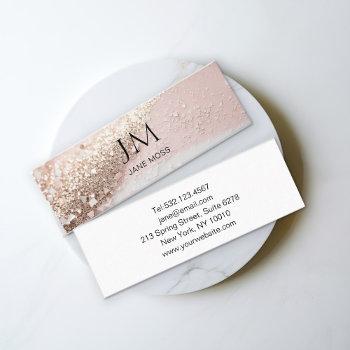 modern glitter salon business card