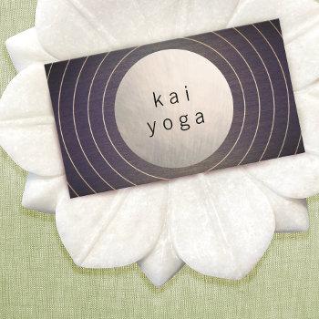 modern gold circle yoga teacher & energy healer business card