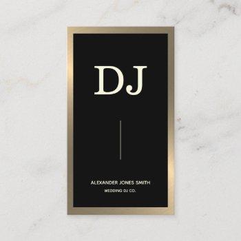 modern gold faux 2019 | 2020 wedding dj business card