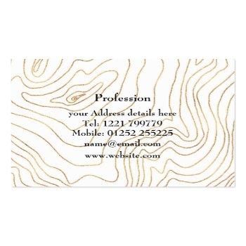 Small Modern Gold Lines Minimalist Hand Drawn Design Business Card Back View