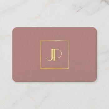 modern gold monogram elegant professional template business card