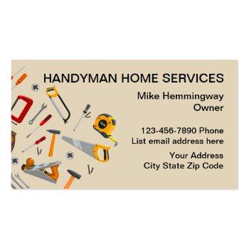 Small Modern Handyman Business Card Magnets Front View