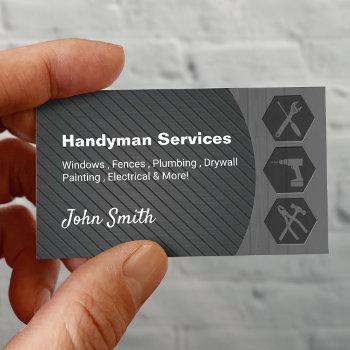 modern handyman construction remodeling business card