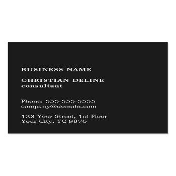 Small Modern Kraft Paper (printed) White Bold Monogram Square Business Card Back View