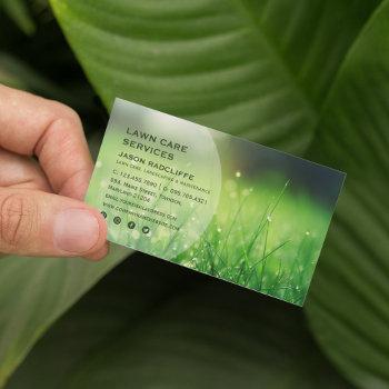 modern lawn care & landscaping business card