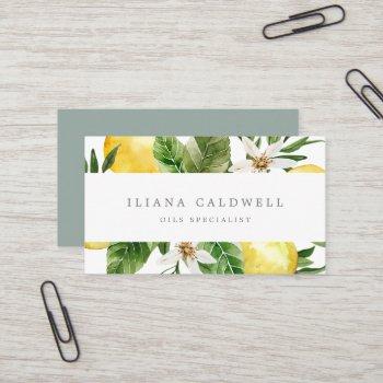 modern lemon garden business card