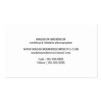 Small Modern Lines | Photography Business Cards Back View