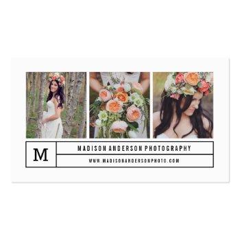 Small Modern Lines | Photography Business Cards Front View