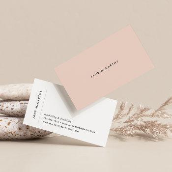 modern minimal business cards | blush