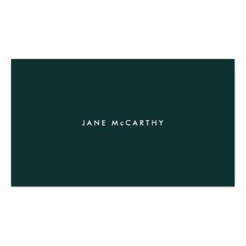 Small Modern Minimal Business Cards | Hunter Back View