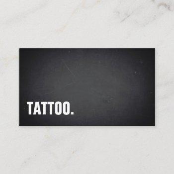 modern minimalist blackboard tattoo professional business card