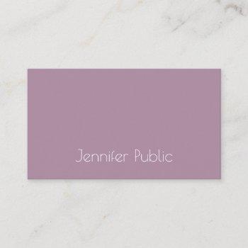 modern minimalist elegant purple template elite business card