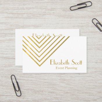 modern minimalist gold geometric design business card