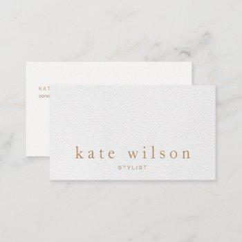 modern minimalist gray leather professional  business card