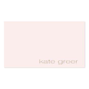 Small Modern Minimalist Light Pink Beauty Square Square Business Card Front View