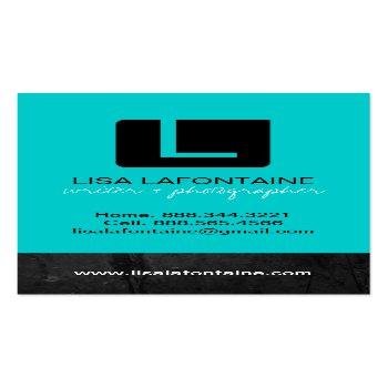 Small Modern Monogram Business Card Front View