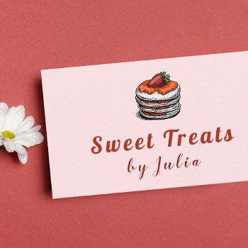 modern pancakes custom dessert maker sweet treats business card
