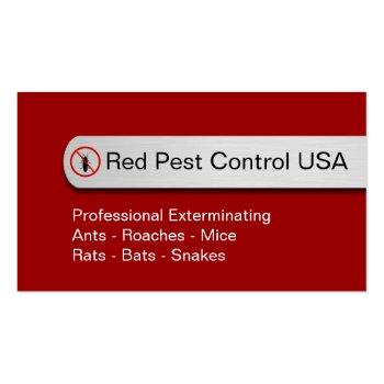 Small Modern Pest Control Business Cards Front View