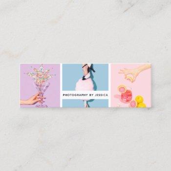 modern photography chic photo collage photographer mini business card