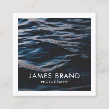 modern photography photographer square business card