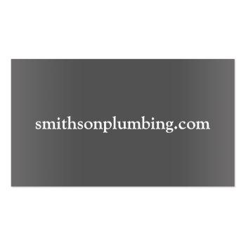 Small Modern Plumbing Business Cards Back View