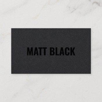 modern professional black kraft simple elegant business card