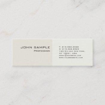 modern professional classy simple plain mini business card