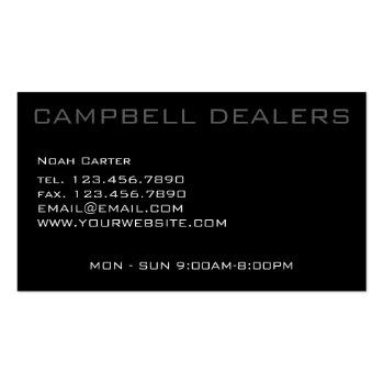 Small Modern Professional Dealership Auto Sale Business Card Back View