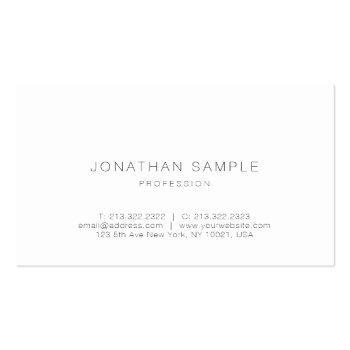 Small Modern Professional Elegant Simple Template Cool Business Card Back View