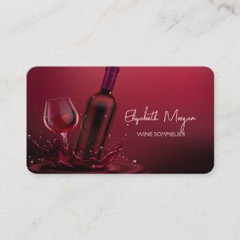 modern professional elegant wine glass  business card